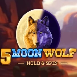 5 Moon Wolf slot logo by Apparat Gaming at Turbo Winz Casino