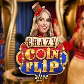 Crazy Coin Flip logo by Evolution at Turbo Winz CasinoCrazy Coin Flip