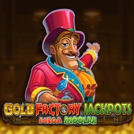 Gold Factory Jackpots Mega Moolah casino game by Aurum Signature Studios – featured logo at Turbo Winz Casino