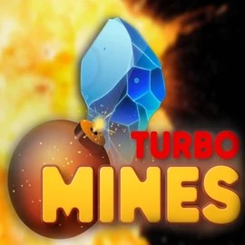 Turbo Mines slot logo by Turbo Games at Turbo Winz Casino