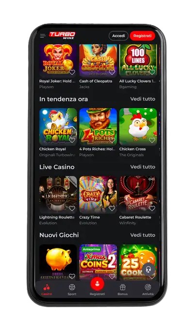 Turbo Winz Casino mobile