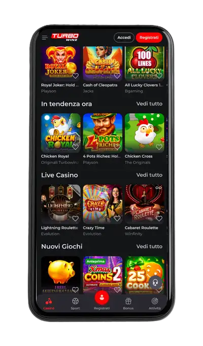 Turbo Winz Casino mobile
